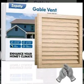 B0crbjfh3k Zepoty 18 Inch X Wood Gable Vent With Replaceable Screen For 16 Opening