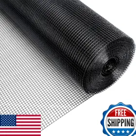 B0d63jzwyt Zevemomo 24 Inch X50ft 1/4 Black Pvc Galvanized Hardware Cloth Chicken Wire Fence
