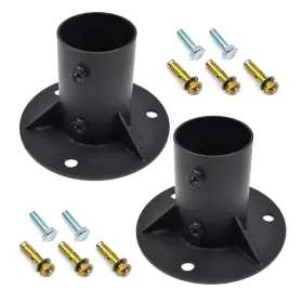 Fs-2334 Zhupoub 2 Pack 2.5 Inch 3/8 Od Flange Base Chain Link Fence Pole Floor For