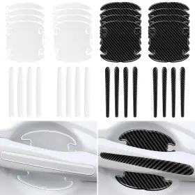 16-8-8cmt Zmoso 16pcs Car Door Handle Scratch Protector Set- 8pcs Clear Transparent And Ca