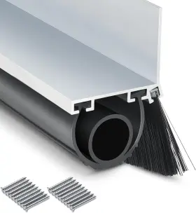 240708 Zonon 9.84ft U Shape O Ring Combination Universal Garage Door Silver Black