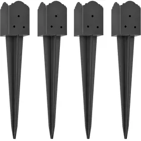 Fpa37 Zookasea 4x4 Fence Post Anchor Heavy Duty Ground Spikes 23.6x3.7x3.7ftft Decorative Base