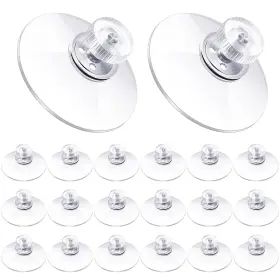 Tv-zopeal-1883939 Zopeal 20 Pcs Adhesive Suction Cups Bulk With Screws Nut Plastic Pad