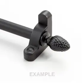7901 Zoroufy Set Wrought Iron Brackets And Pineapple Finials For 1/2 Inch Stair Runner Rods
