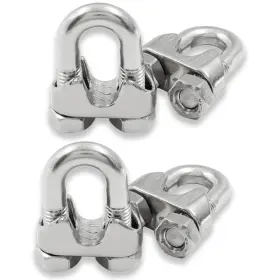 Ank049120230732 Zorveiio 304 Stainless Steel 1/2 Inch M12 Wire Rope Cable Clip Clamp 4pcs U Bolt Saddl