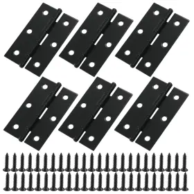 Ank240904-806 Zorveiio 6 Pack 2.5 Inch Door Hinge Cabinet Folding Butt Hinges Black Furniture