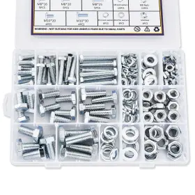 A3-c100 Ztf 188pcs M6 M8 M10 Hardware Nuts And Bolts Assortment Kit Heavy Duty Metri