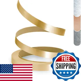 B0dfbvzkty Zyjt Gold Pvc Edge Banding 3/4 X 25ft Brushed Aluminum Trim For Cabinet