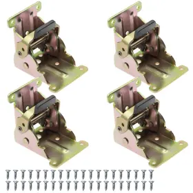 0303foldable Zyljhz 4 Psc Foldable Bracket Heavy Duty Self Locking Hinge 90 Degrees
