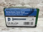 Hillman Zinc Hex Cap Bolts 1/4"-20 3/4" 100 Pc Grade 5 Coarse Thread New. Price: $18.71.