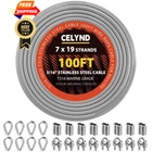Celynd Stainless Steel Cable For Railing - 3/16" T316 100FT, Silver New. Price: $97.98.