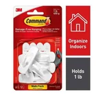 Command Value Pack, White, Small, 6 Hooks, 12 Strips/pack New. Price: $12.21.