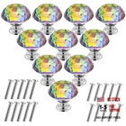 Akstore 10 Pcs Crystal Glass Cabinet Knobs 30MM Diamond Shape Drawer Colorful New. Price: $15.37.