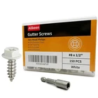 Stainless White Painted Hex Head Self-tapping Gutter Screws #8 1/2", 150 Piece New. Price: $13.87.