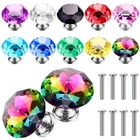 Jetec 20 Pcs Crystal Drawer Pulls Cabinet Knobs 30MM Diamond Multicolor New. Price: $25.93.