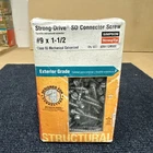 Simpson Strong-tie SD9112R500 Strong-drive Connector Screw X 1-1/2 In. New. Price: $75.00.