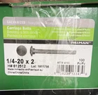 Hillman Carriage Bolts 1/4-20 X 2IN Galvanized Steel 100PK Astm A153 812512 New. Price: $16.92.