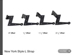 New York Style Black Shutter Hinge 1/2 Offset HR-112-LH Southern Open. Price: $39.97.