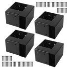 Rasugarlary Pcs Workbench Brackets, 4X4 3-WAY Right Angle Corner Black New. Price: $97.92.