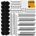 Elead 286-PC Extra Thick Black Hooks Set 1/4" Heavy Duty New. Price: $58.19.