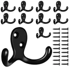 10 Pack Coat Hooks Wall Hanging, Heavy Duty Double Prong Metal New. Price: $15.26.