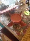 Vintage Pyrex Glass 4.5 Qt Ribbed Nesting Covered Bowl Lid #7404#7200 Bag Used. Price: $49.00.