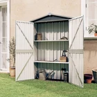 Vidaxl Garden Shed With 3 Shelves Storage House For Tool Outdoor Backyard Metal New. Price: $181.99.