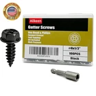 #8 1/2" Gutter Screws Hex Head Self-tapping Black Ruspert Finish, 100 New. Price: $11.51.
