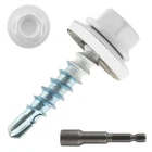 Aoklit 300 Pcs #10 X White Self Tapping Metal Roofing Screws With Rubber Wa... New. Price: $28.19.