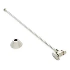 Signature Hardware (X2)TOILET Supply Line 5/8" 3/8" Od, Angle Stop - P. Nickel Open. Price: $50.00.