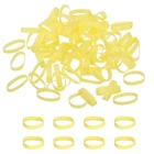 Patikil Silicone Rubber Bands Cable Ties 1.1", 80 Pcs Flat Yellow New. Price: $10.81.
