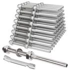 Blika 60 Pack Cable Railing Swage Threaded Stud Tension End 1/8", Silver New. Price: $70.65.