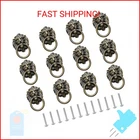 Murtenze 12 Pieces Antique Lion Head Cabinet Knobs, Ring Pulls Handle For Drawer New. Price: $18.10.