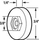 Prime-line 111492 Nylon Sliding Screen Door Roller Assembly Dia. X 3/4 In. New. Price: $9.36.