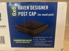6X6 Haven Designer Post Cap For Wood Hammertone Black Nylon HB558-HAV New. Price: $25.00.