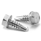 #8 Sheet Metal Screws 100PCS 410 Stainless Steel Hex 1/2", Silver New. Price: $12.35.