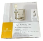 Portfolio 1-LIGHT Wall Sconce Fitter, Brushed Nickel Finish 1026677 E4 New. Price: $5.92.