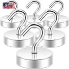 Neosmuk Magnetic Hooks, 60 Lb+ Heavy Duty Neodymium For Hanging, Fridge, New. Price: $10.40.