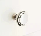 Signature Hardware Ardell Brass Round Cabinet Knob - Polished Nickel Open. Price: $5.85.