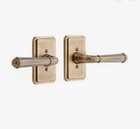 Signature Hardware 503 Solid Bras Passage Interior Door Set W/ Sculpted Square New. Price: $55.00.