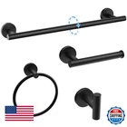 Luxbaro Matte Black Bathroom Hardware Set, Modern 18" Towel Bar, Wall Mount New. Price: $39.50.