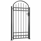 Fence Gate With Arched Top And 2 Posts 41.3"X80.3" Black Garden Barrier Vidaxl New. Price: $272.99.