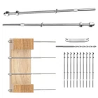 Muzata 10 Pack 1/8" Cable Railing Hardware For 6"X6" Post, Silver New. Price: $56.17.