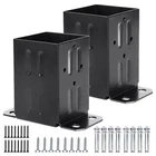 4X4 Wood Fence Post Anchor Base 13GA Thick Steel Black Powder Coated (4383L) New. Price: $23.05.