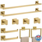 Yacvcl Towel Bar Set 10-PIECE Brushed Gold Bathroom Hardware New. Price: $126.83.