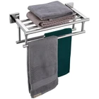 Kokosiri 16" Polished Chrome Stainless Steel Double Bathroom Towel Rack Holder New. Price: $75.18.