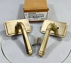 Signature Hardware Matteen Privacy Door Lever Set In Antique Brass - 407842 New. Price: $74.59.