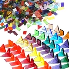 Lanyani 410 Large Transparent Stained Glass Mosaic Tiles, Vibrant Mixed Shape... New. Price: $27.16.
