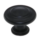 Amerock Inspirations 3/8" Flat Black Ringed Cabinet Knob Pull BP1586-FB New. Price: $5.93.