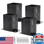 Eapele 4X4 Wood Fence Post Anchor Base, 13GA Thick Steel And Black Powder Coated New. Price: $62.40.